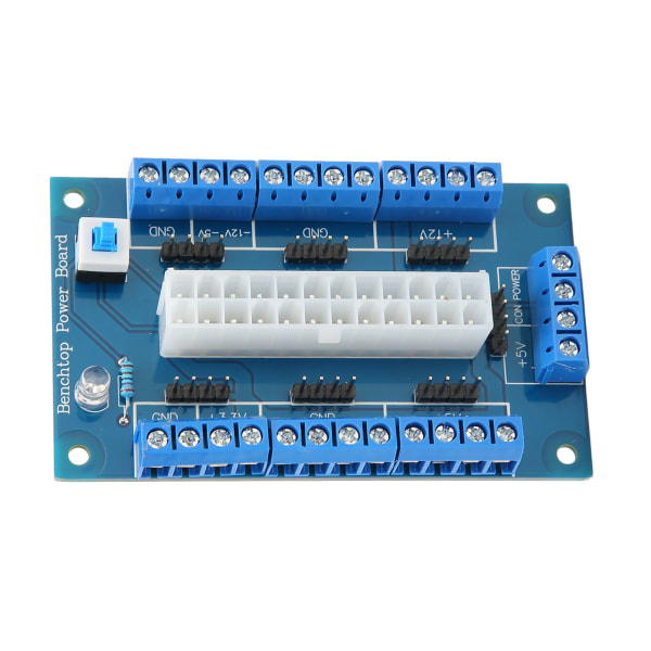 24 20 Pins ATX DC Strømforsyning Breakout Board Modul Strømforsyning Breakou Board med LED-indikatorlys ++