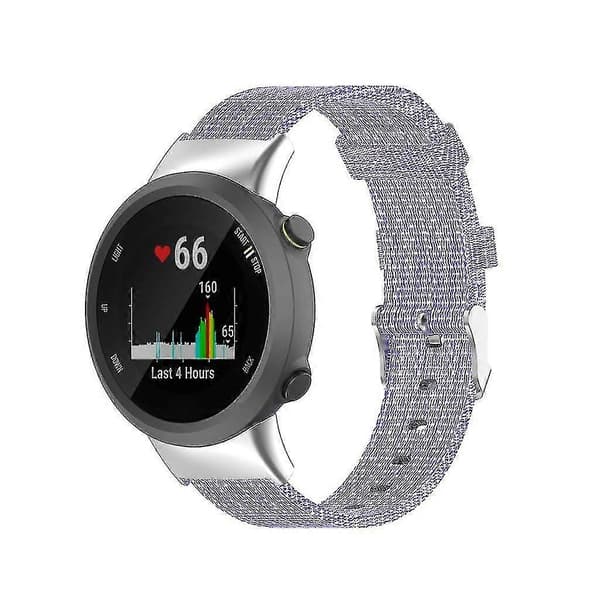 Til Garmin Forerunner 45 Nylon Urrem Armbånd Holdbart -JA Purple