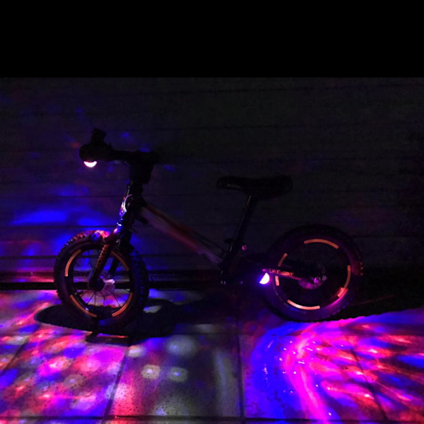 Färgglad LED-cykellampa för barns underhållning och cykling