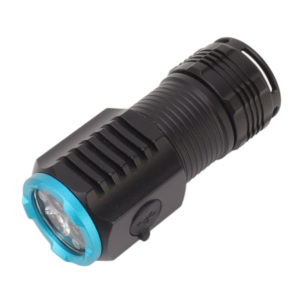 Minikraftig ficklampa Högt ljusflöde 2000lm Ljusstark USB C Uppladdningsbar LED 6 lägen IPX4 Vattentät svansmagnet /