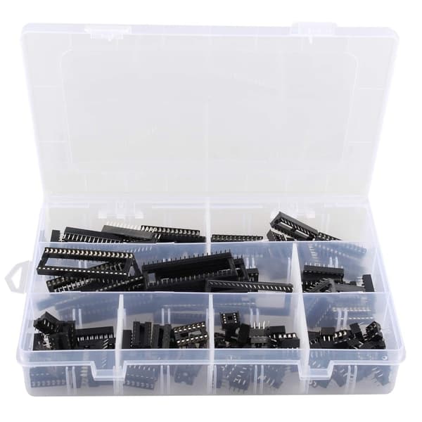 122 st 2,54 mm DIP IC-sockel Kompatibel med olika elektroniska projekt 6-40 stift[BEMS]