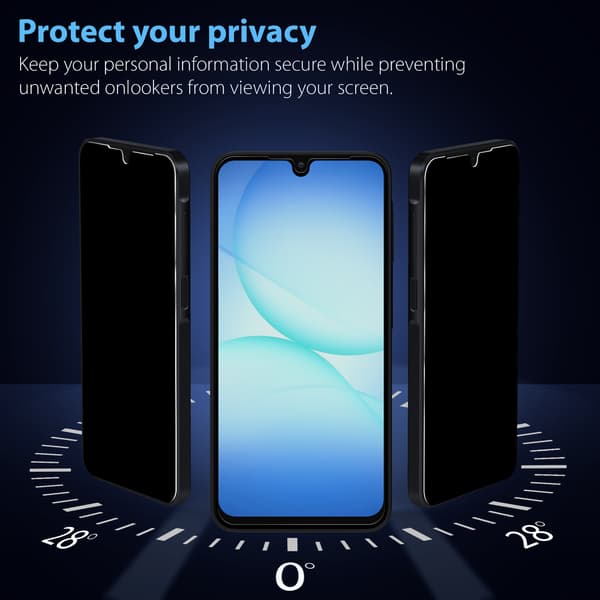 2-Pack Compatible with Samsung A17 Privacy Screen Protector - Tempered Glass 9H - Super Quality 3D