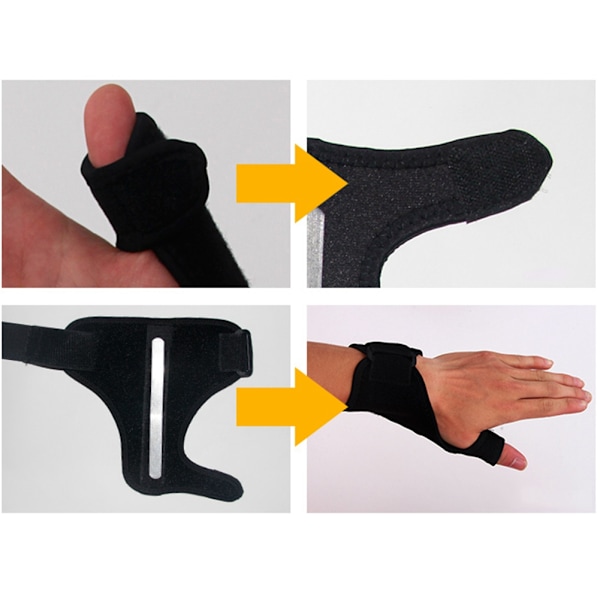 Wrist Thumb Guard Brace Justerbare Bandager Vægtløftnings Wristband til Udendørs Sport (L)