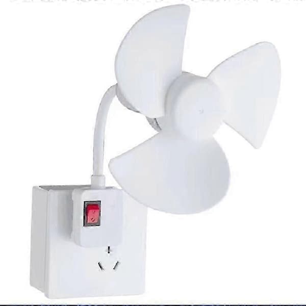 Køkken- og badeværelsesventilator til husholdningsstik | Fleksibel slange, 8-vejs oscillation | Stille energibesparende bordventilator