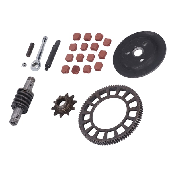 Koblingsaksel Tannhjulsett Metallegering Drivkjede Aksel Spak Stang Kuleglidegirsett for 66cc 80cc motorsykkel