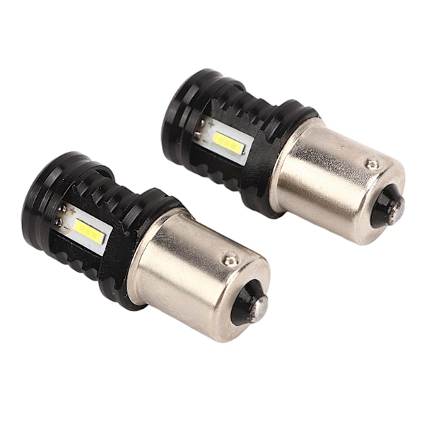 2 st LED-lampor 120W 1500LM BA15S 1156 Super Bright 12‑24V Universal Signal Backlampa för Bil SUV Lastbil Husbil Vit Ljus 6000K