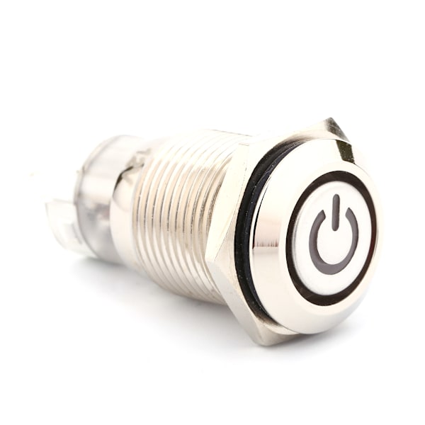 1 stycke 16mm 1NO 1NC Koppling 12V Metall LED Vändströmbrytare Låsande Tryckknapp