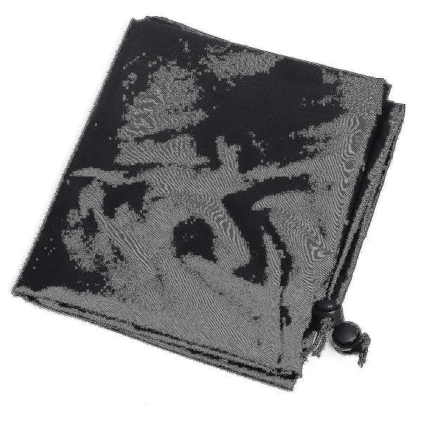 【BEMS】Waterproof Cover 112 cm Round Black Cover Compatible with Patio Fire Pit