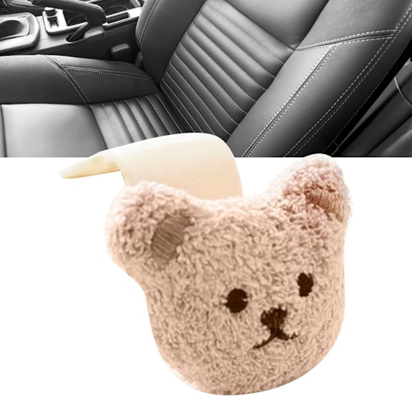 Bilväska Krok Little Bear Style Enkel montering Säker plast Mjuk plysch bil Nackstödskrok för fordonsväska Flaska Typ 3