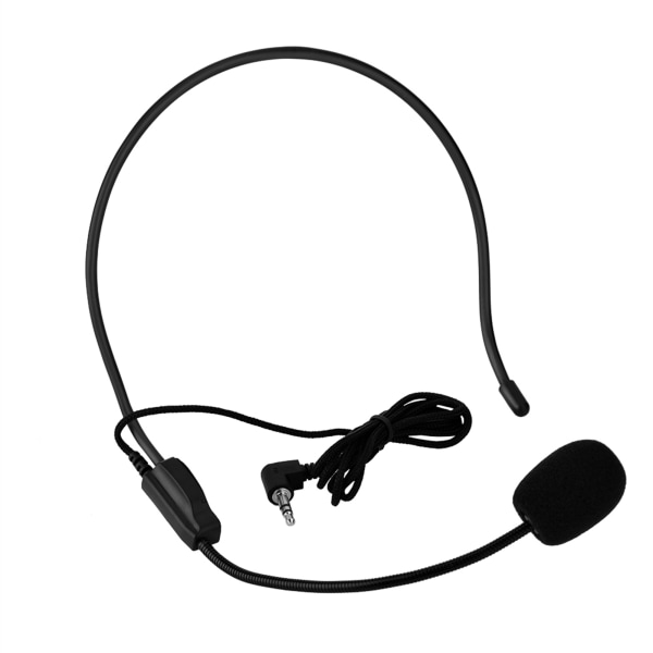 TIMH Mini 3,5 mm hovedmonteret kablet mikrofon kondensator MIC til stemmeforstærker højttaler
