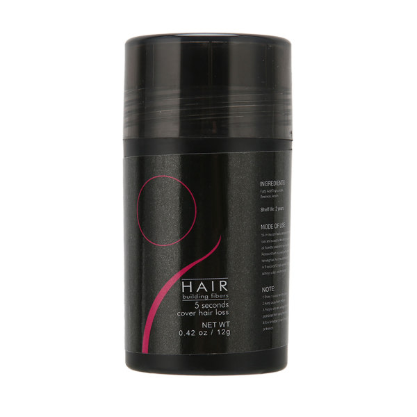 0,4 Oz hårbygningsfiber fortykkelse hårfiberpulver til kvinder og mænd Naturlig sort++/