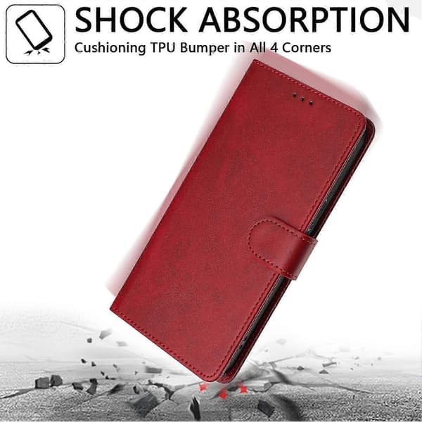 Infinix Note 30 Pro Plånboksfodral - RFID-blockerande PU-läderflikfodral med kortfack och stötsäkert red