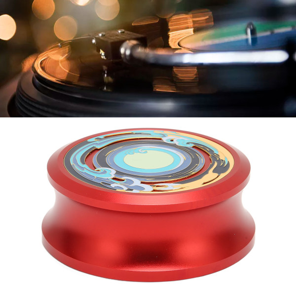 TIMH LP Vinyl pladespillere Disc Stabilizer Professionel rekordvægtklemme med silikonebundpude til vibrationsdæmpning rød