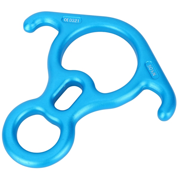 50KN Ox Horn Ring Karabiner Hög Styrka Nedfirningsanordning för Utomhusklättring Räddning Blå