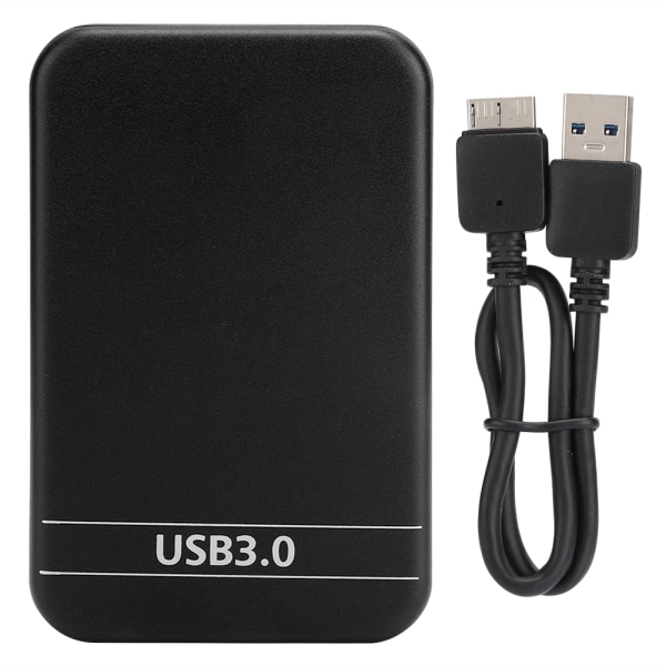 2,5 tommers harddiskdeksel Bærbart ultratynt SSD-kabinett med USB 3.0-grensesnitt for bærbar PC-stasjon (svart)++