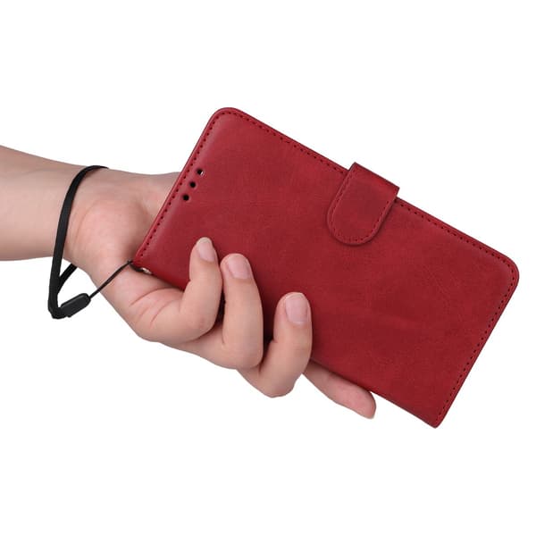 OnePlus Nord CE4 Lite 5G PU Læder Pung Etui Flere Farver Rød Red R\u00f6d