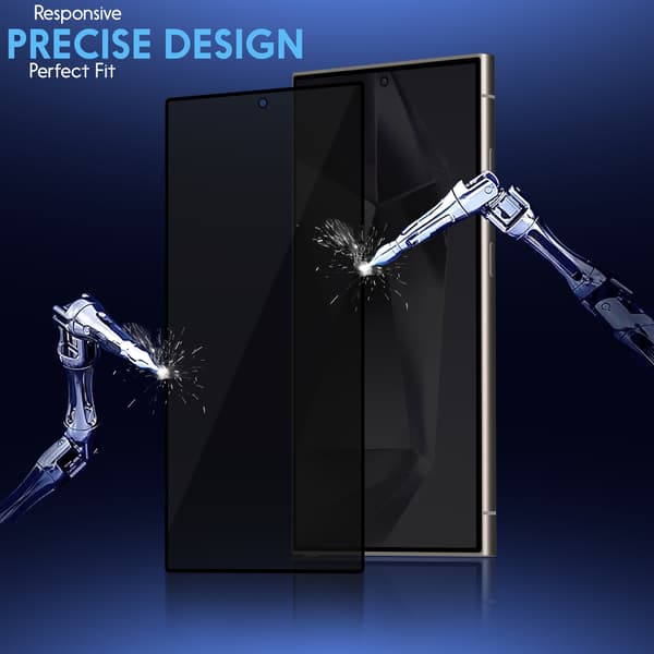 【BEMS】2-Pack Compatible with Samsung S24 Ultra Privacy Screen Protector - Tempered Glass 9H - Super Quality 3D