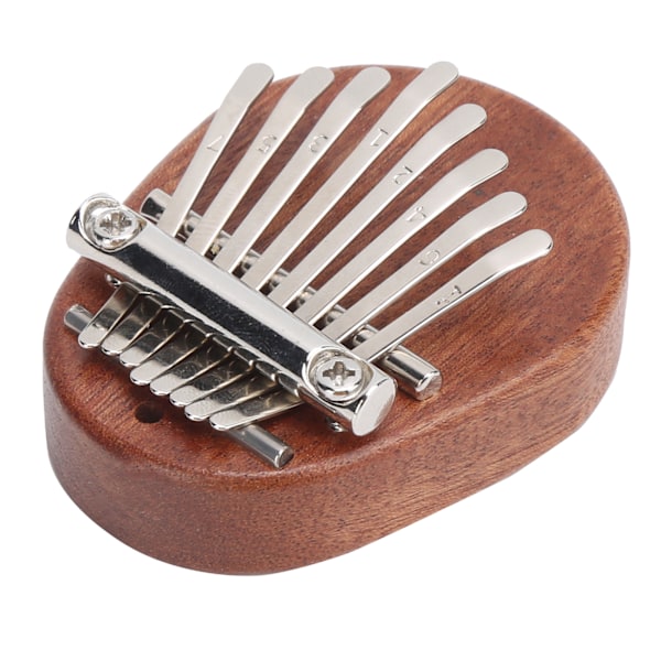 8-Tons Kalimba Tommelklaver C-Nøgle Mini Bærbar Mahogni Musikalsk Instrument Legetøj Gave Oval