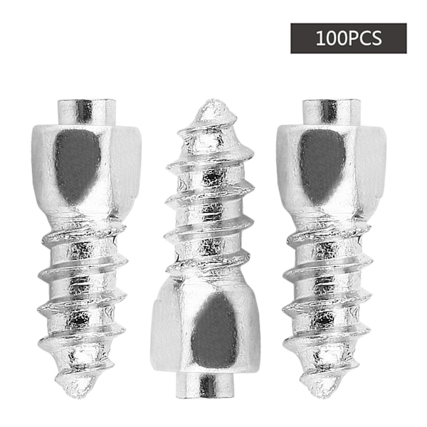 100 stk. 12 mm Bil SUV ATV Anti-Slip Skrue Stud Hjul Dæk Sne Dæk Pigge Trim Auto Tilbehør