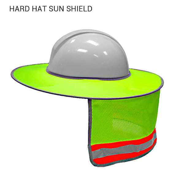 Høy synlighet reflekterende hardhatt med solskjerm