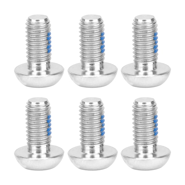 6 stk./æske M5x10mm Titanium Legeringsskruer Cykelbremse Rotor Skive T25 Skruer Sølv