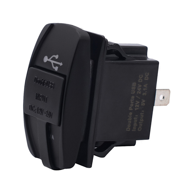 5V 3.1A Kaksois-USB Auton Moottoripyörän Laturi Pistorasia Adapteri Virtapistoke