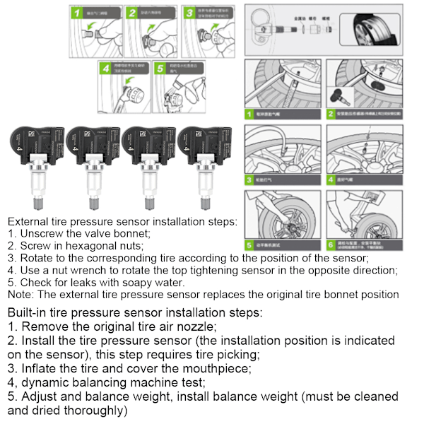 4 stk. Dæktryksovervågningssystem TPMS 40700-3VU0A Passer til Nissan Rogue 14-16