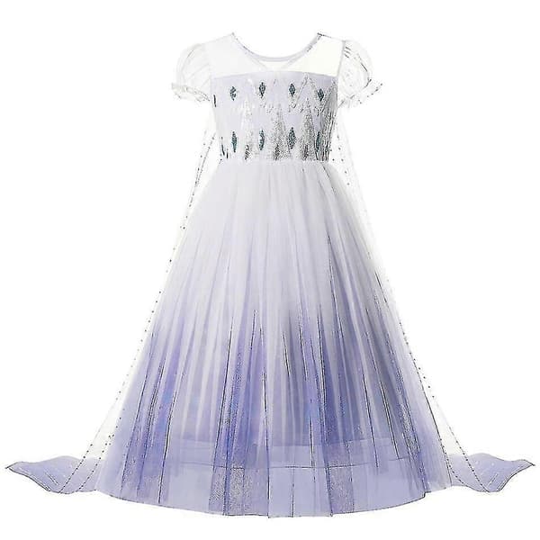 Barnflickor Frost Prinsessklänning Elsa Festklänning 110cm Elsa-711