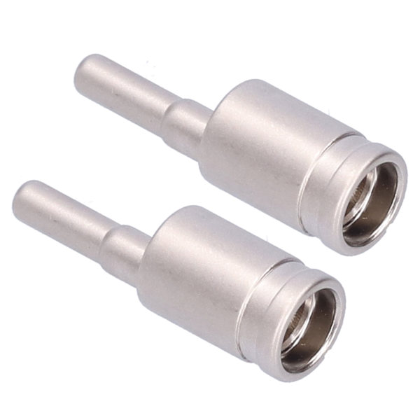 2 stk 4GA Wire Reducer Terminal Connector Ren Kobber Nikkelbelagt for Bil Audio Forsterker