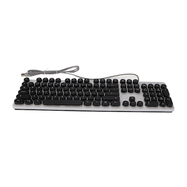 Mekanisk Gaming Tastatur RBG Bakgrunnsbelyst USB 104 Taster Kablet Retro Punk Datamaskintastatur for Laptop Svart