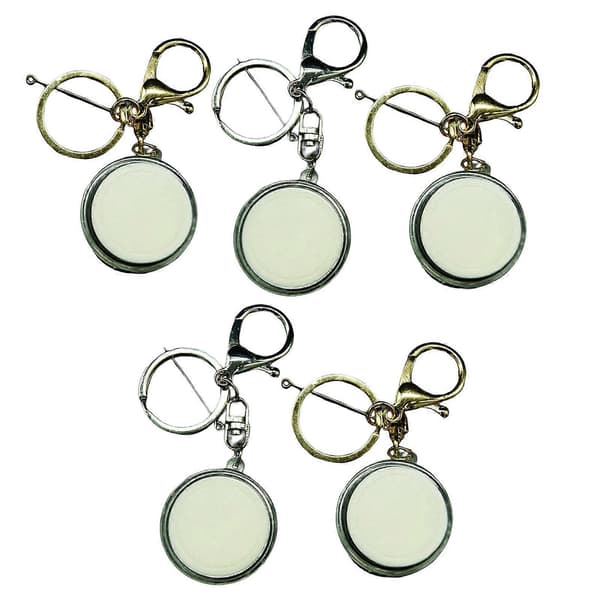 5 stk souvenirholder nøglering bærbar 32 mm hængende samleboks