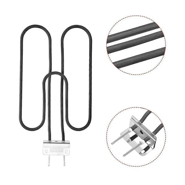 【BEMS】66631 / 65620 Electric Grill Heating Element 2200W Compatible with Q140 / Q1400 EU Plug Black