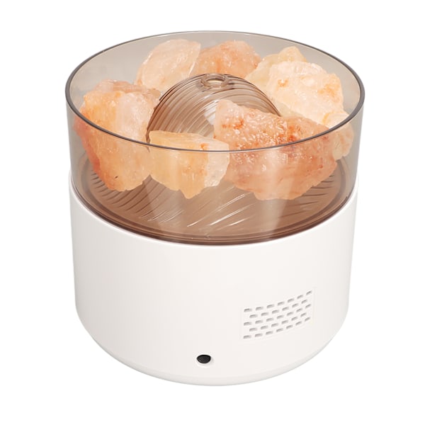 Aromalampa Luftfuktare Färgrik Bekväm Multifunktionell Kristallsaltlampa Diffusor DC5V 200ML för Hem Vit