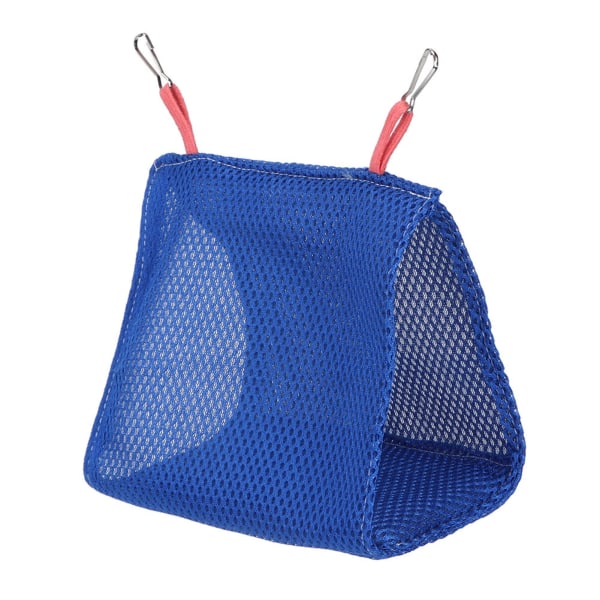 TIMH sommer åndbart mesh kæledyr fugl papegøje rede hængekøje seng hamster hus bur legetøj (blå)