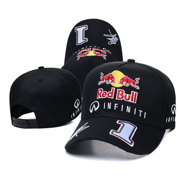 Red Bull basebollkeps hög topp liten logotyp broderi män och kvinnor hiphop platt brättad hatt racing sporthatt 17