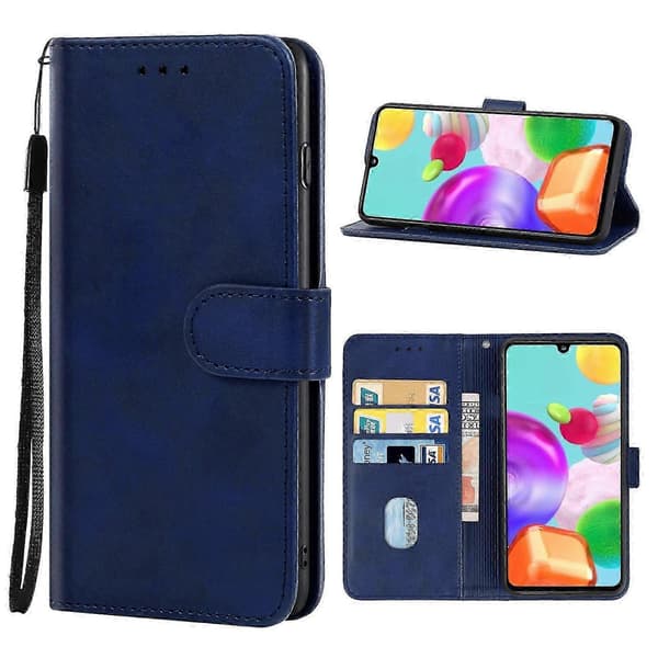 Galaxy A41 Læderetui EU-version Premium Beskyttelsesetui Blue