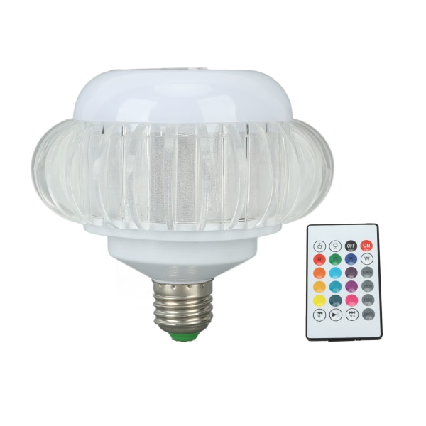 Smart LED-glödlampa Trådlös Bluetooth -glödlampa högtalare E26 E27 RGB färgskiftande glödlampa med 24 nycklar Fjärrkontroll /