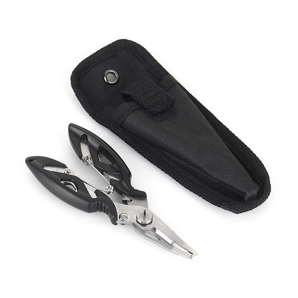 Fiskepliers, Split Ring-Sax, Trådlinjeskärare, Krokhållare, Tackle Bag Svart