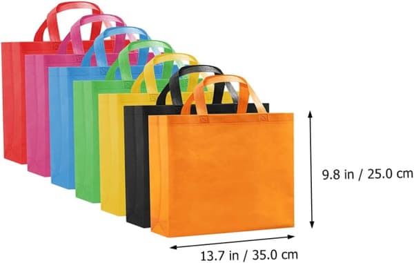 21 stk. non-woven indkøbsposer, bærbare indkøbsposer, kompatible med tøj- og pakkedesign