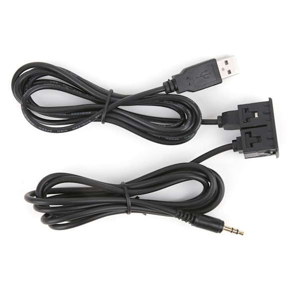 3,5 mm AUX Forlængerkabel Adapter Flush Mount USB Port Hovedtelefon Jack Panelmontering til Bil Båd