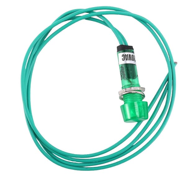 Indikatorpilotlampe Grønt lys AC 220V med kabel[BEMS]