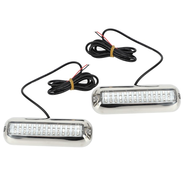 2 stk. 42LED Bådhæklys 10‑36V IP68 Vandtæt 1500LM Super Bright Marine Hæklys Blåt Lys