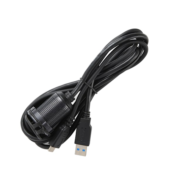 Bil Infälld Monteringskabel Typ C 3.0 USB 3.0 Hane till Hona Vattentät Infälld Bilinstrumentbräda Monteringskabel för Bil Båt Motorcykel