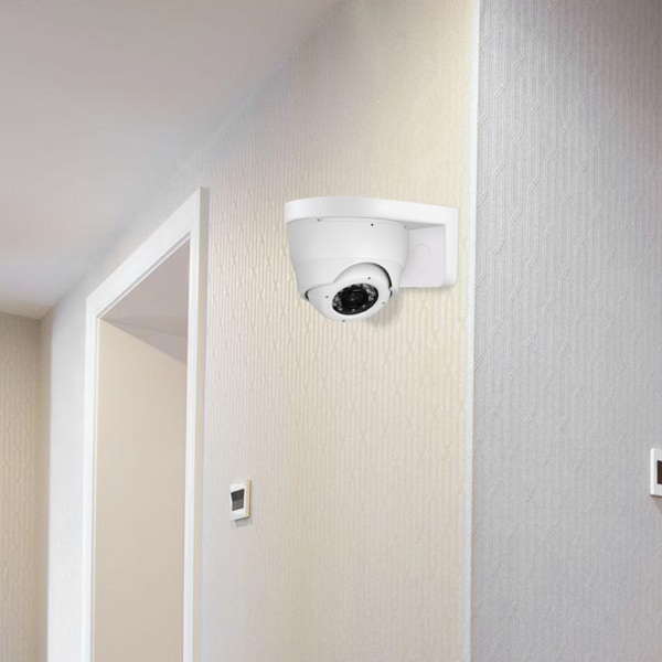 Universal CCTV ABS Plast Dome Kamera Veggmonteringsbrakett Stativ Hvit++