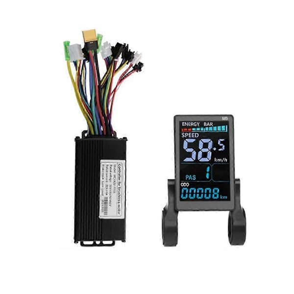 【BEMS】M5 Elcykel Farve LCD Display Måler 36V 48V/22A 9 Rør As Shown