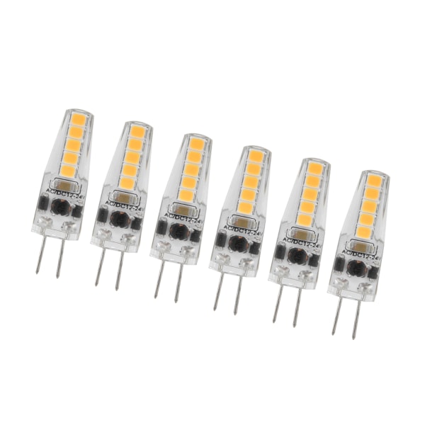 10st G4 LED-lampor 2W Bi Pin Base Dimbara lampor för ljuskrona Taklampa Bordslampa Varm vit 3000K AC 12‑24V/