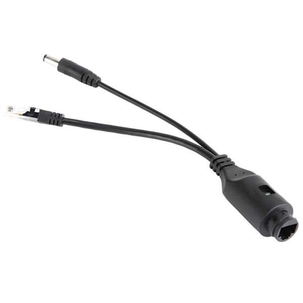24V Vedenkestävä IP-kamera Power over Ethernet -sovitin POE-kaapelijakaja Injektori Musta