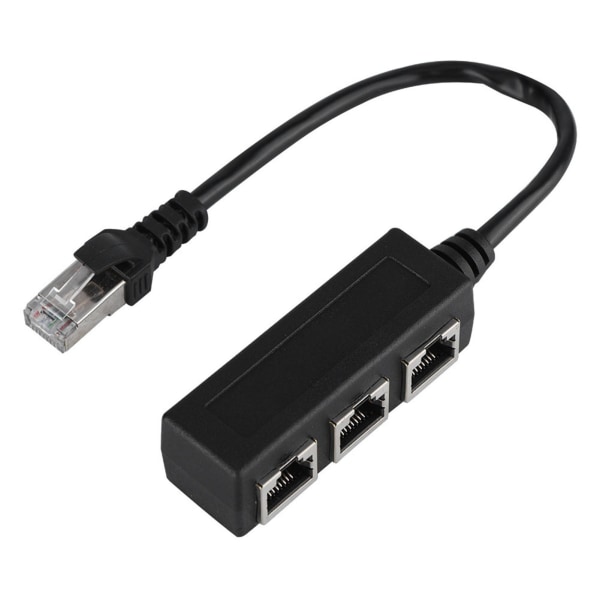 Ethernet-forlengelseskabel 1 hann-til-3-hun-port Overføringskontakt Splitter++