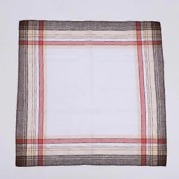 12-pack herrnäsdukar bomull 40x40 cm, bomullsnäsduk - klassisk rutig design[BEMS]