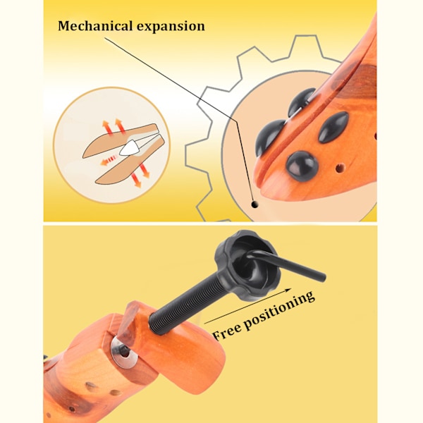 Træskostrækkere Fugtsikre Læder Sko Støvler Former Udvider Sko Støtte (S)